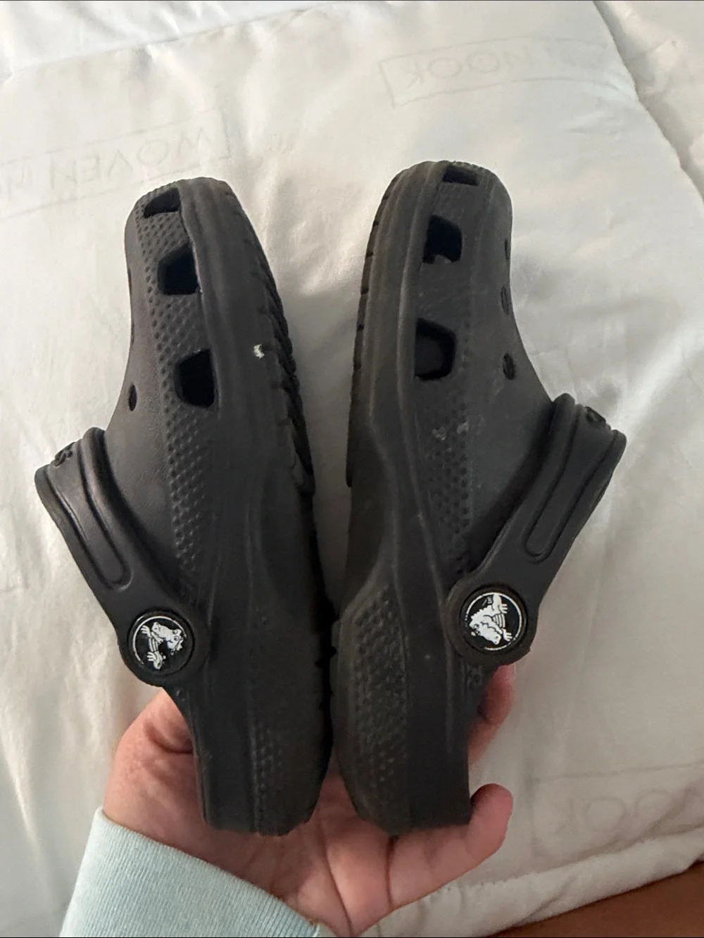 CROCS Kids Black Classic Clog Sandals unisex Size C12